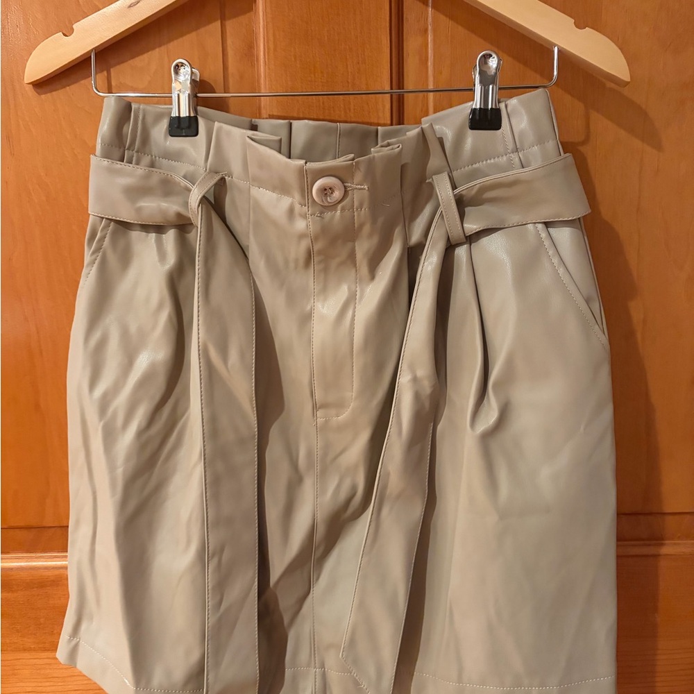 Kendall & Kylie Beige Skirt with Belt Detail